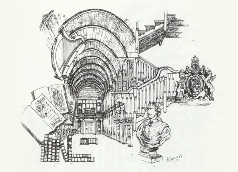 A montage of the interior of the Old Library &copy; Pat Liddy