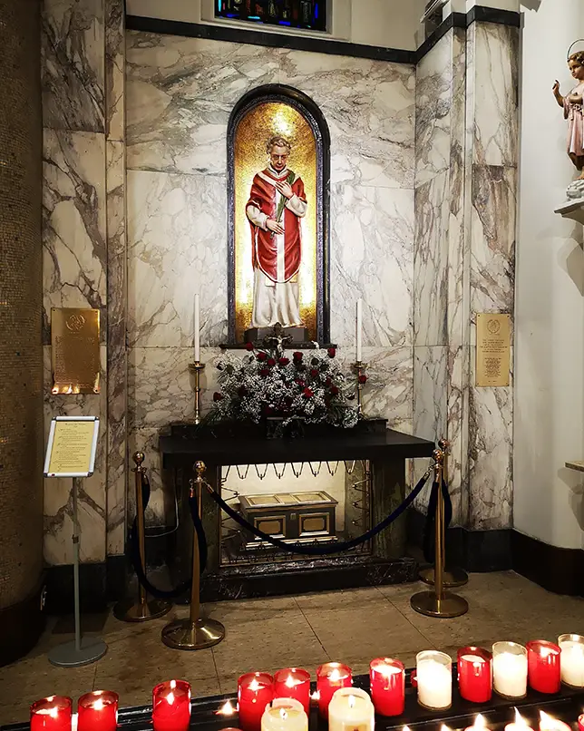 Shrine St. Valentine with candles