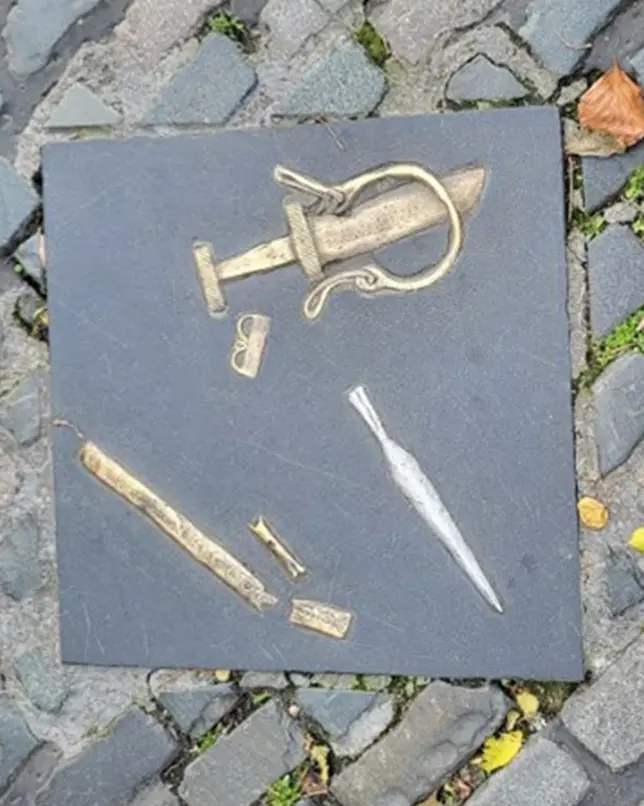 Viking Pavement Sculpture